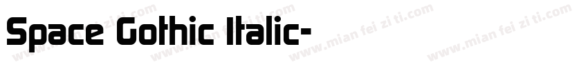 Space Gothic Italic字体转换